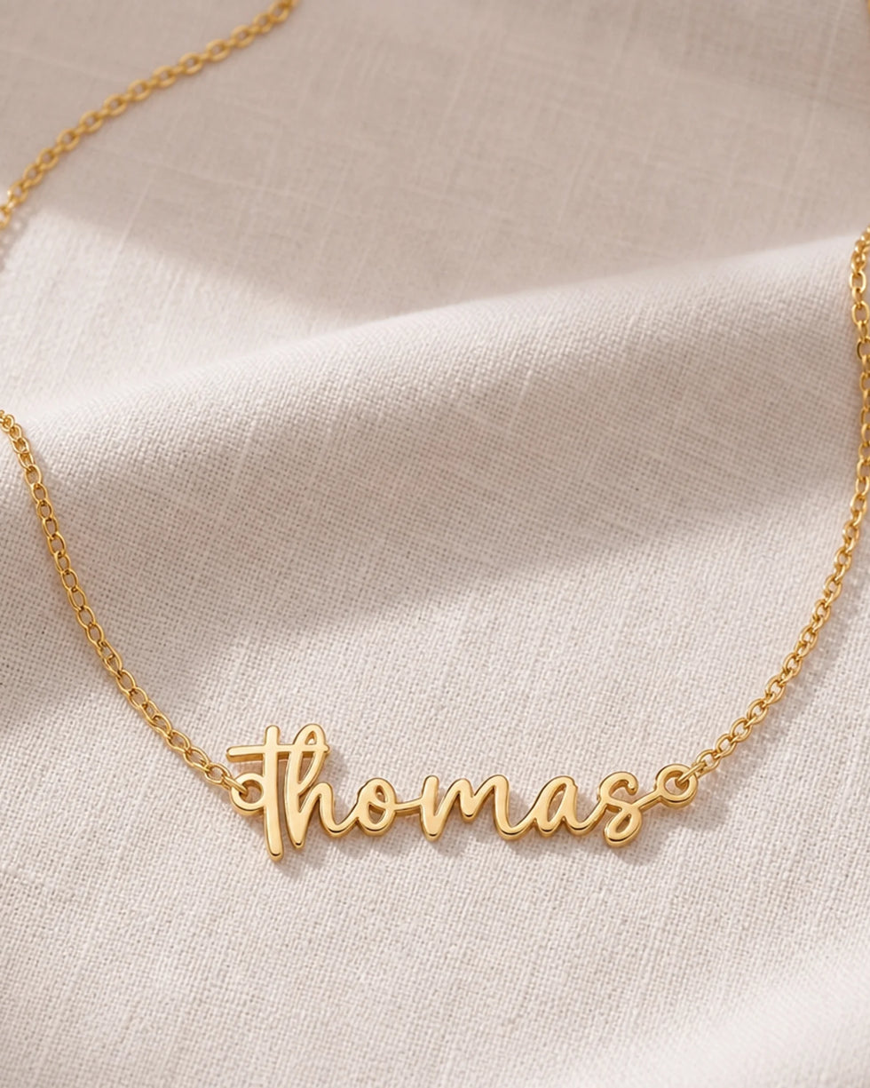 Thomas Name Necklace | 18ct Gold, Silver & Vermeil | Ready to Ship