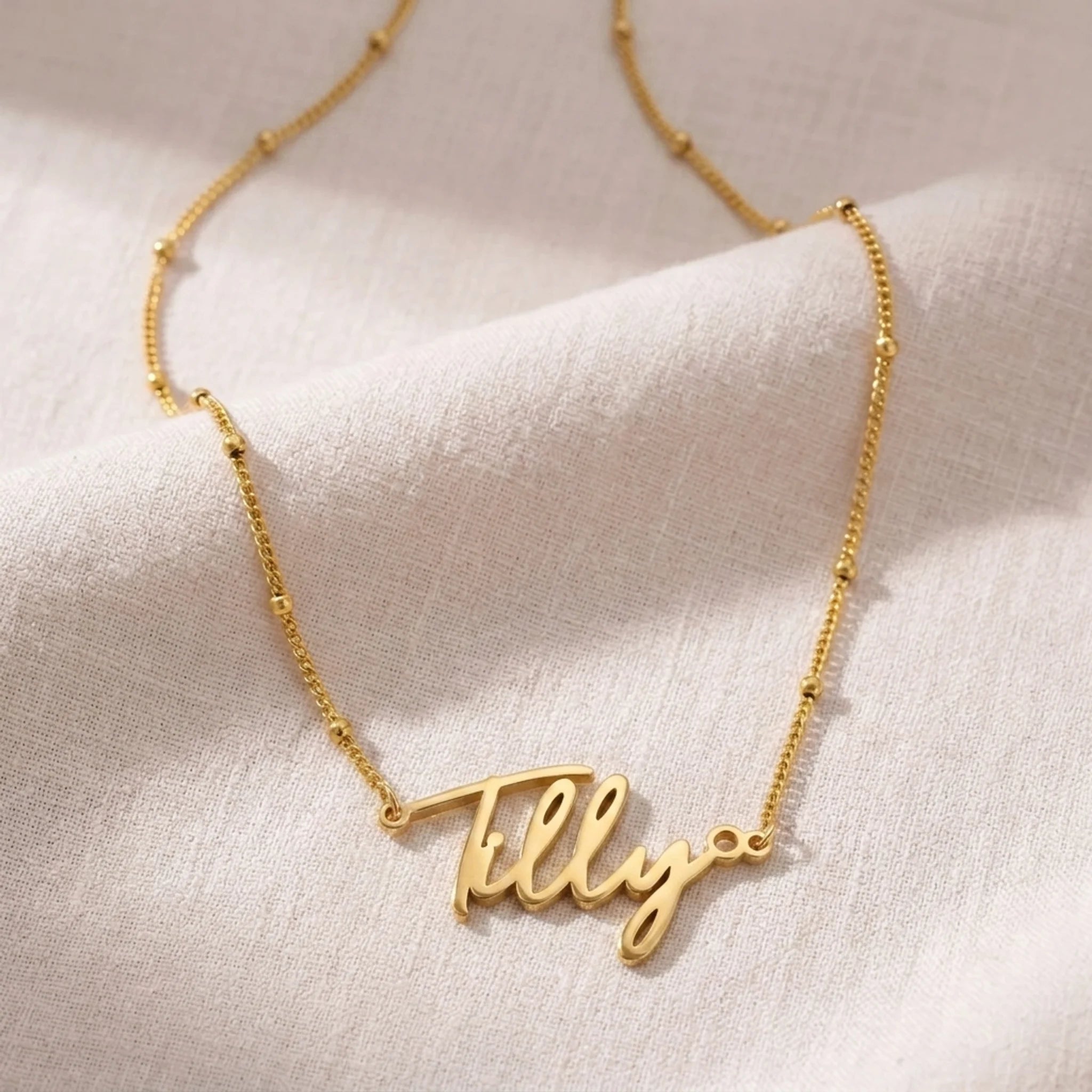 Tilly Name Necklace | 18ct Gold, Silver & Vermeil | Ready to Ship