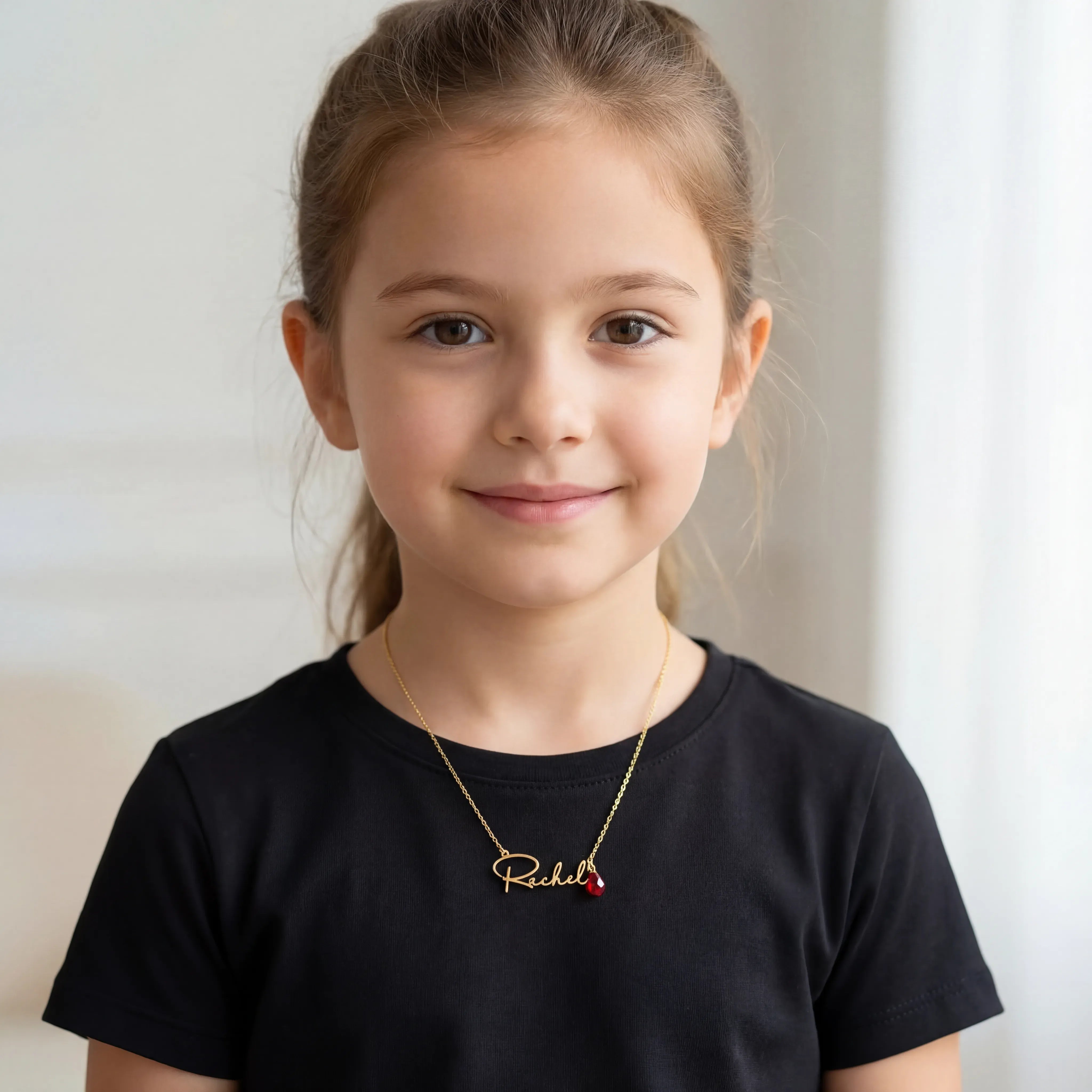 Vermeil / Style 1 / 14" Inches Necklace Personalised Kids Necklace Noa & Nellie Custom Kids Name Necklace – Personalised Children’s Jewellery in Gold or Silver – Font2