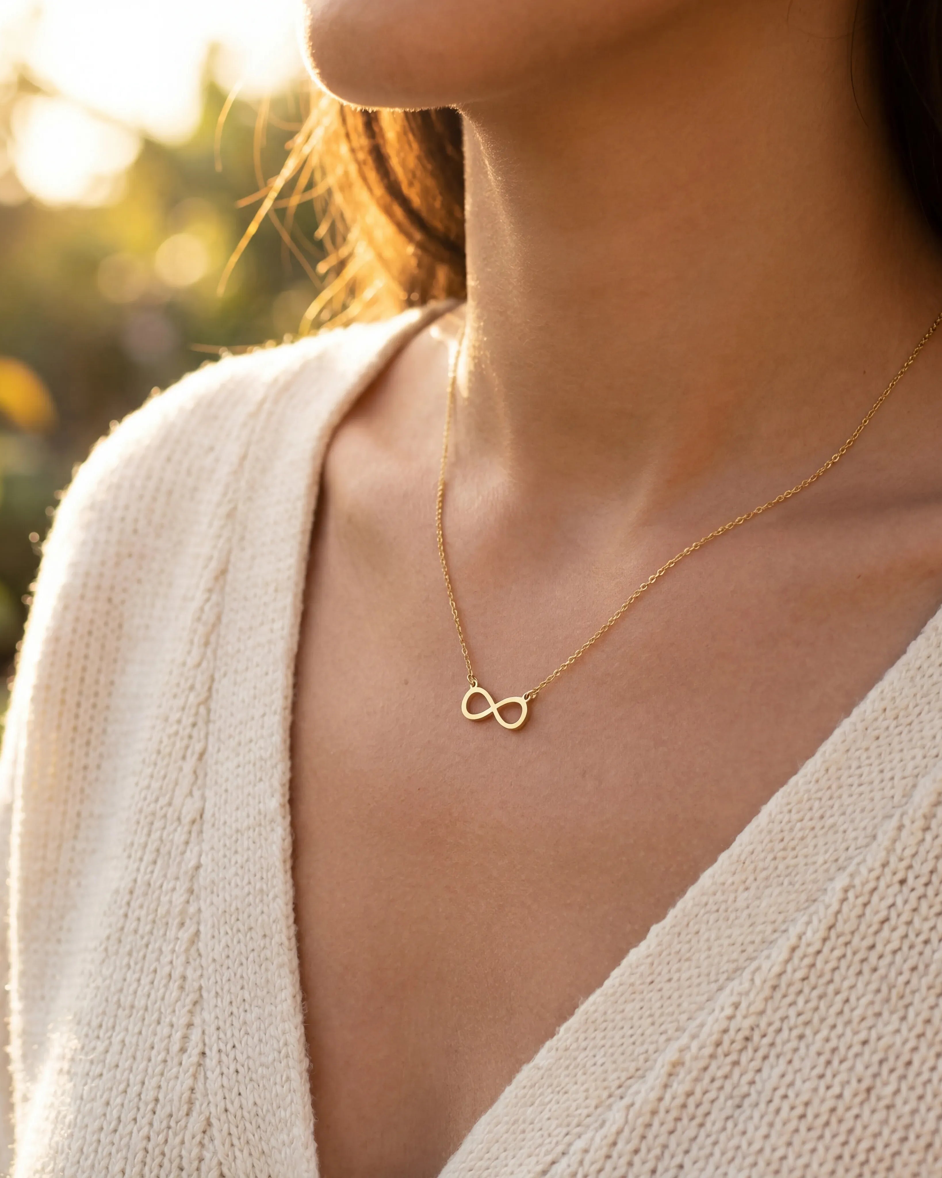 Vermeil / Style 1 / 18" Inches Necklace Infinity Necklace HBD Infinity Necklace – Timeless Symbol Jewellery in Gold, Silver & Vermeil