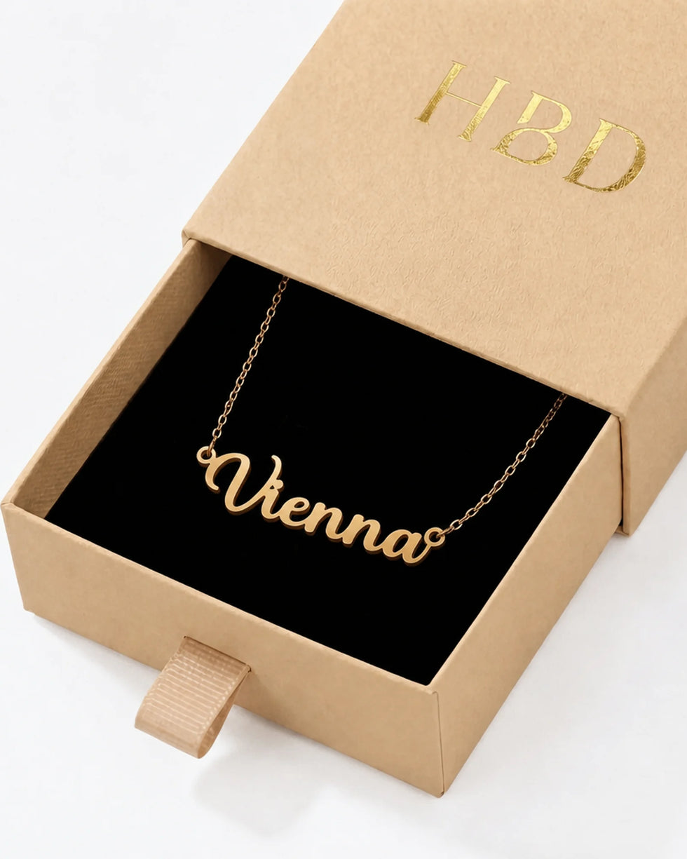 Vienna Name Necklace | 18ct Gold, Silver & Vermeil | Ready to Ship
