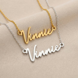 Vinnie Name Necklace | 18ct Gold, Silver & Vermeil | Ready to Ship
