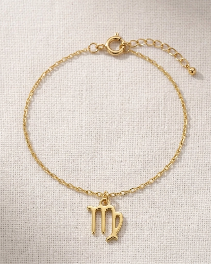 Virgo Zodiac Bracelet | Star Sign Charm, Gold & Silver