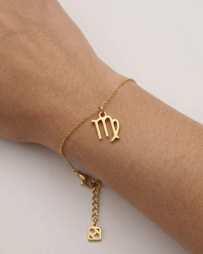 Virgo Zodiac Bracelet | Star Sign Charm, Gold & Silver