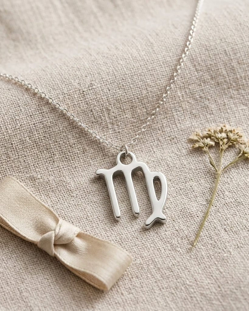 Virgo Zodiac Necklace | Star Sign Pendant, Gold & Silver