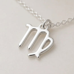 Virgo Zodiac Necklace | Star Sign Pendant, Gold & Silver