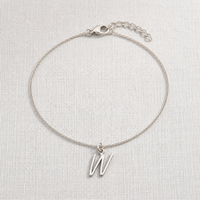 W Initial Bracelet