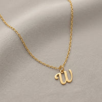 W Initial Necklace