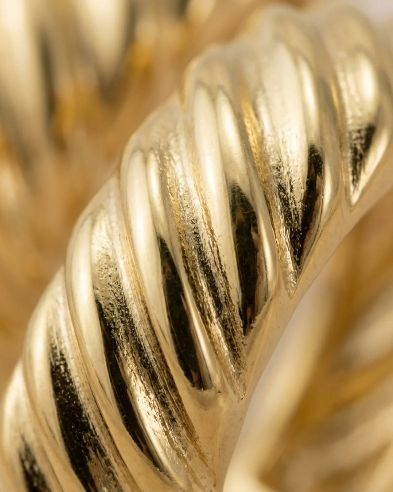 Wide Ribbed Huggie Hoop Earrings in 14ct Gold or Sterling Silver
