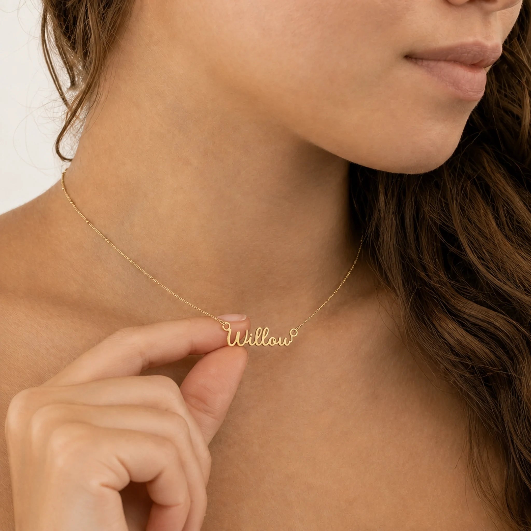 Willow Name Necklace | 18ct Gold, Silver & Vermeil | Ready to Ship