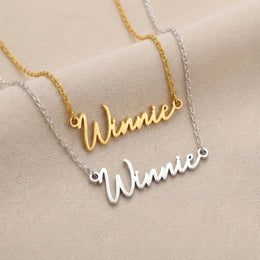 Winnie Name Necklace | 18ct Gold, Silver & Vermeil | Ready to Ship