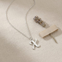 X Necklace | Initial & Letter X Pendant, Gold & Silver