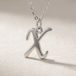 X Necklace | Initial & Letter X Pendant, Gold & Silver