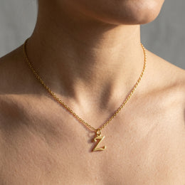Z Necklace | Initial & Letter Z Pendant, Gold & Silver