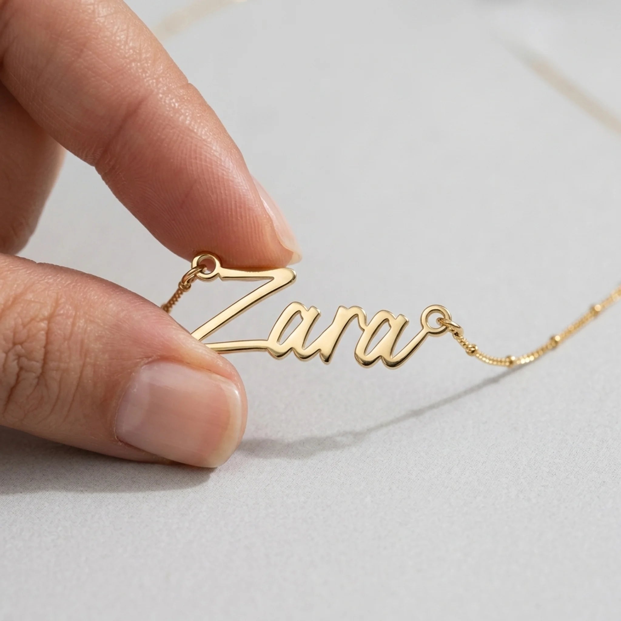 Zara Name Necklace | 18ct Gold, Silver & Vermeil | Ready to Ship