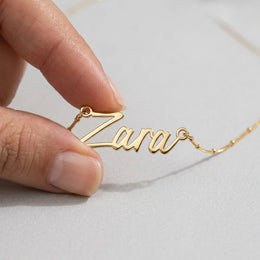 Zara Name Necklace | 18ct Gold, Silver & Vermeil | Ready to Ship