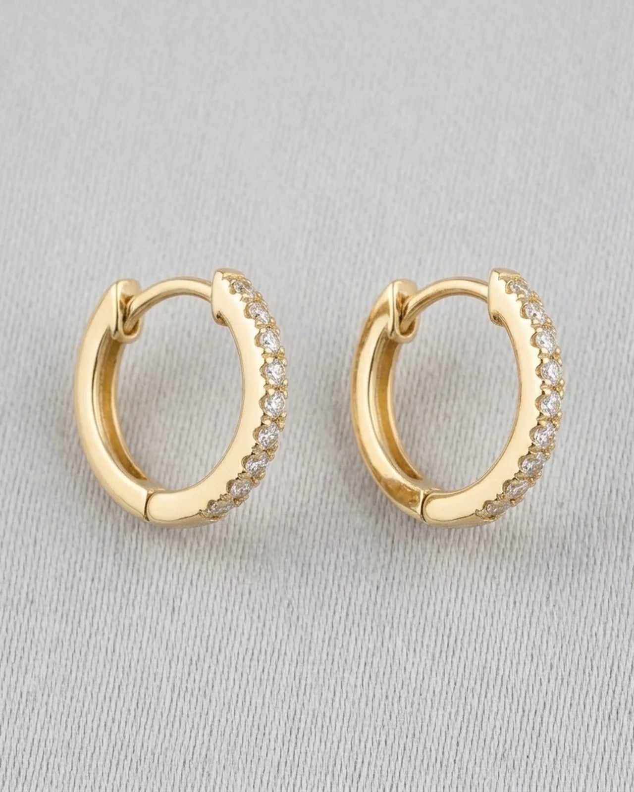 Zirconia Hinged Huggie Earrings - Stylish Jewelry for All Occasions