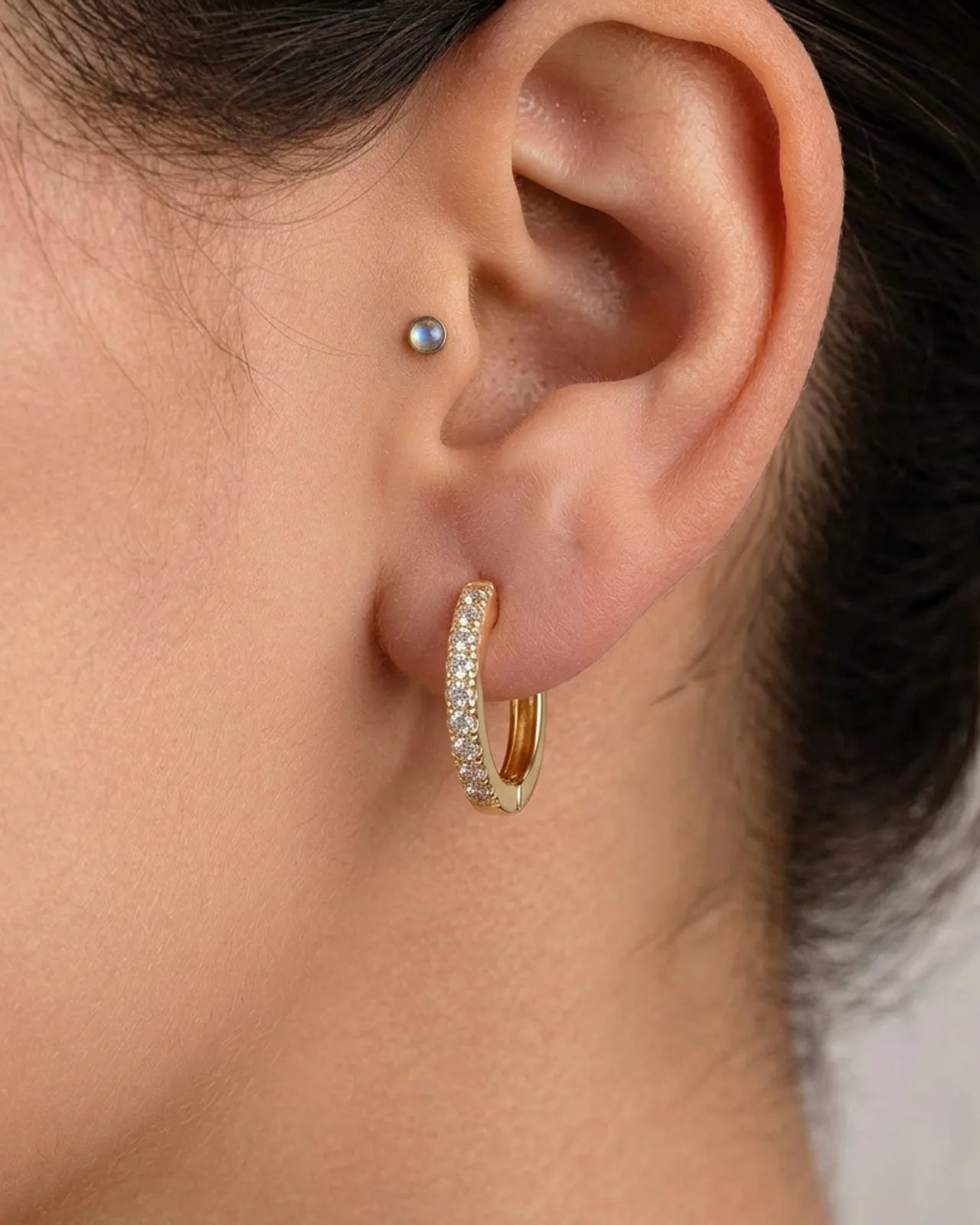 Zirconia Hinged Huggie Earrings - Stylish Jewelry for All Occasions
