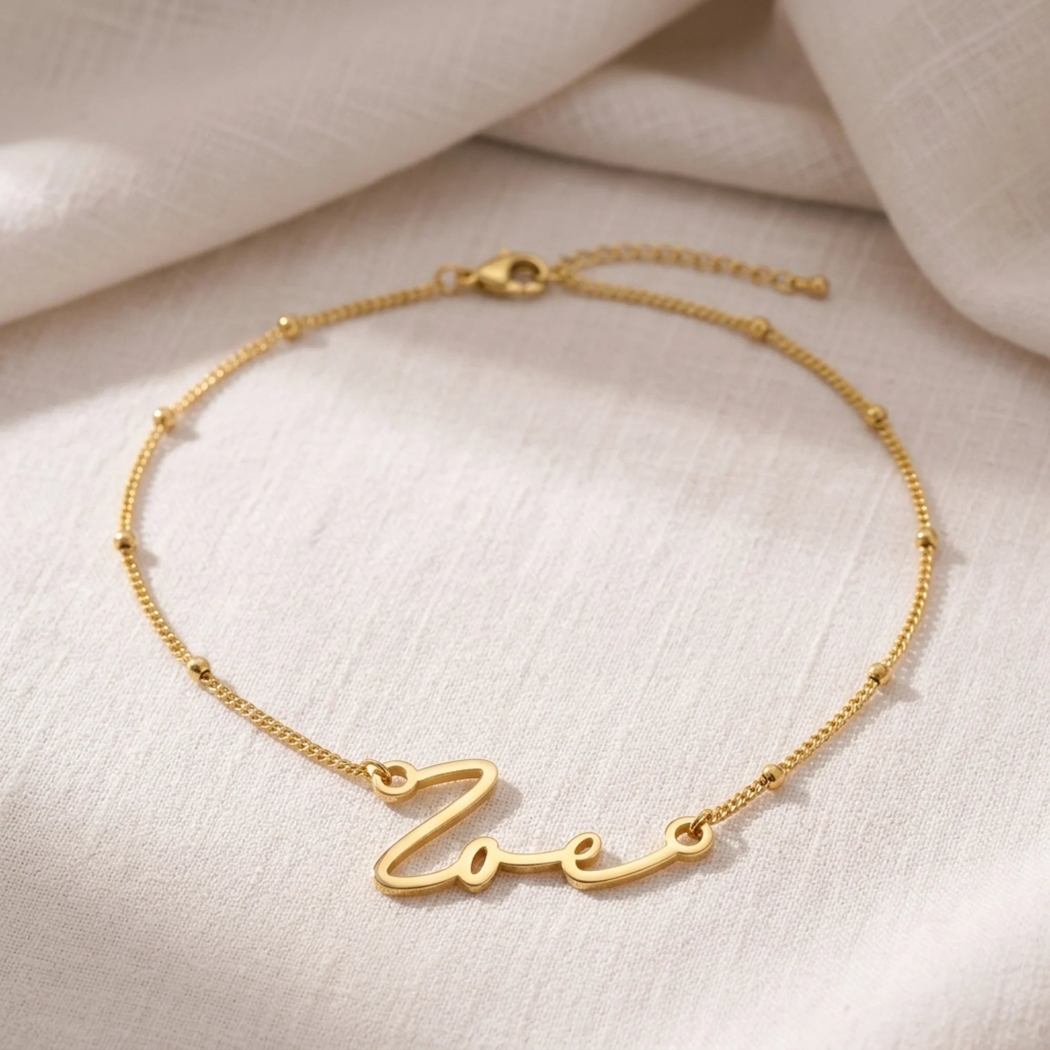 Zoe Name Necklace | 18ct Gold, Silver & Vermeil | Ready to Ship