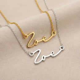Zoe Name Necklace | 18ct Gold, Silver & Vermeil | Ready to Ship