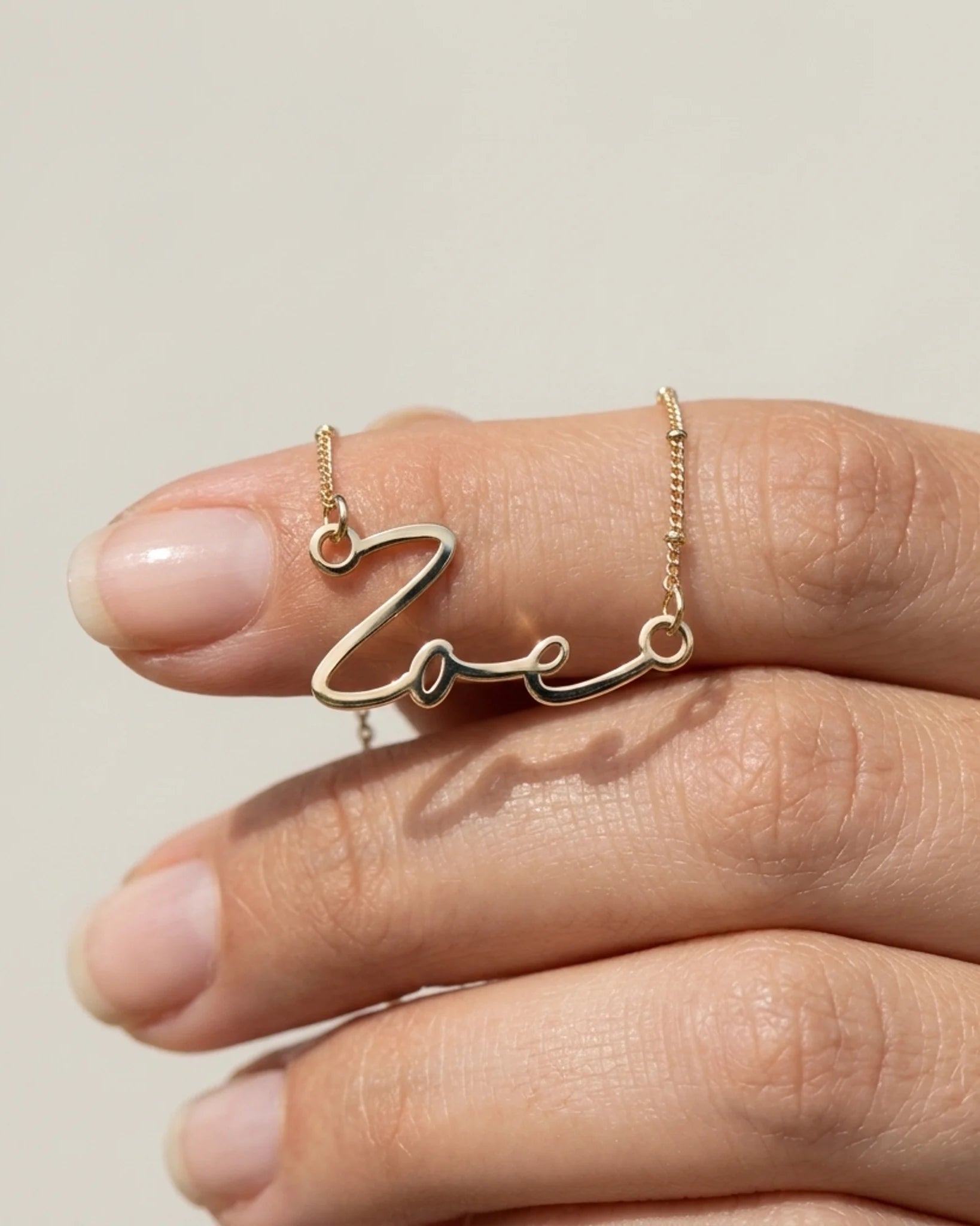 Zoe Name Necklace | 18ct Gold, Silver & Vermeil | Ready to Ship