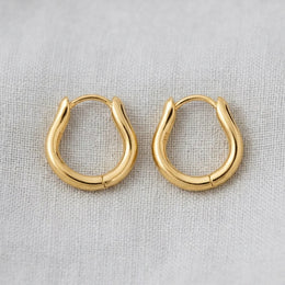 17mm Soft Twist Huggie Earrings in Silver or Gold