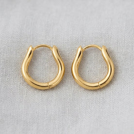 17mm Soft Twist Huggie Earrings in Silver or Gold