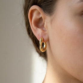 17mm Soft Twist Huggie Earrings in Silver or Gold