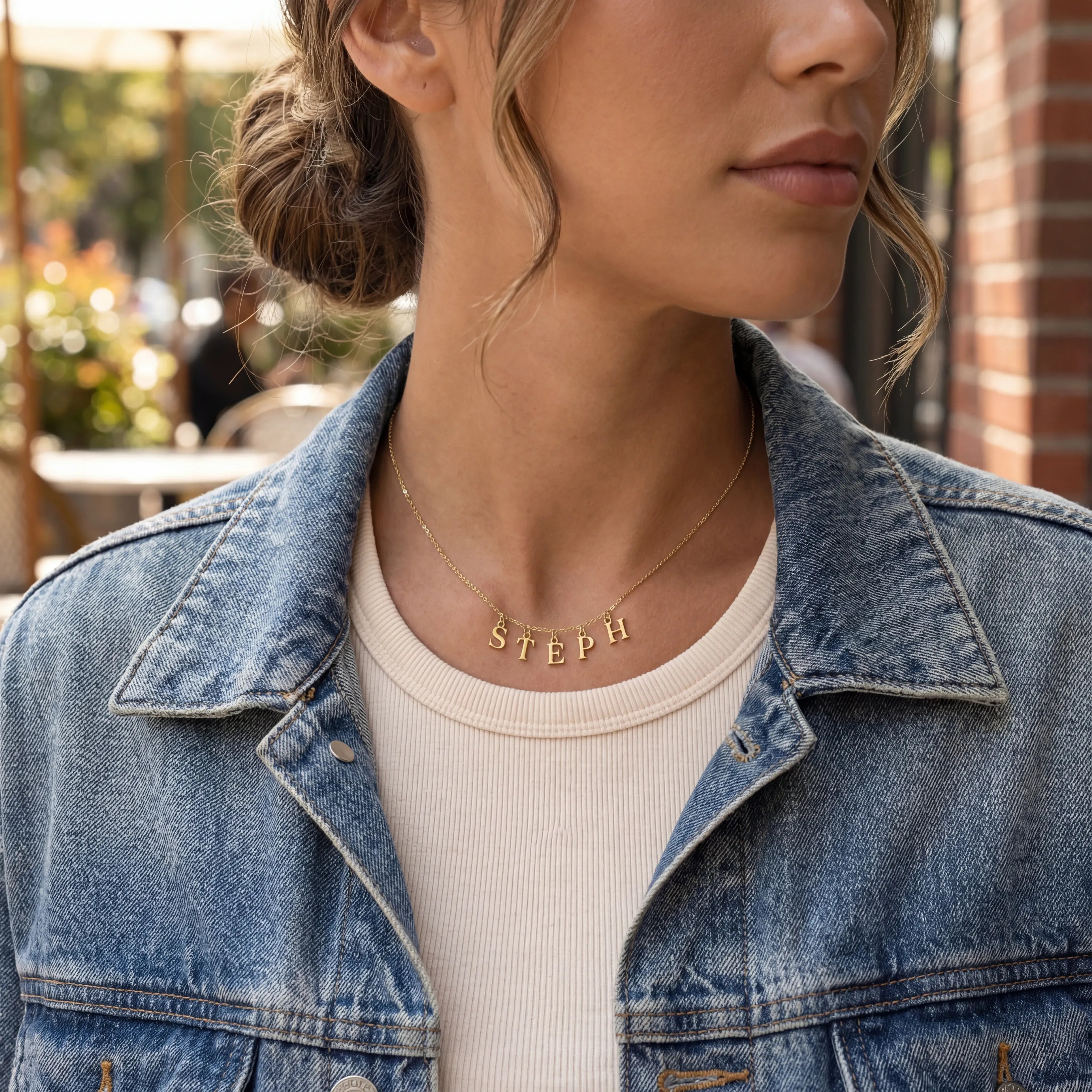 Necklace 18ct Gold / Style 1 / 18" Inches Custom Initial Name Necklace HBD