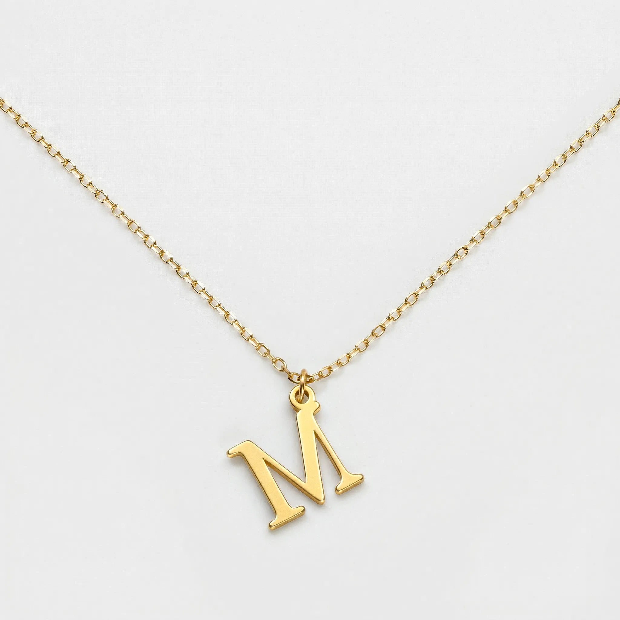 Single Initial Necklace in 18ct Gold, Sterling Silver or Gold Vermeil