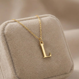 Kids Initial Necklace - Children's Initial Necklace in Gold & Silver