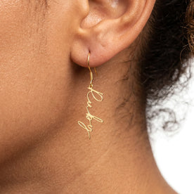 Personalised Name or Custom Word Earrings in Gold & Silver