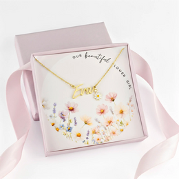 Flower Girl Personalised Name Necklace – Kids – Gold, Silver, Vermeil & Solid Silver
