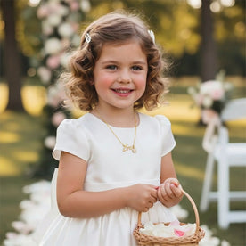 Flower Girl Personalised Name Necklace – Kids – Gold, Silver, Vermeil & Solid Silver