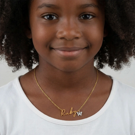 Kids Name Necklace | Personalised Children’s Necklace | HBD
