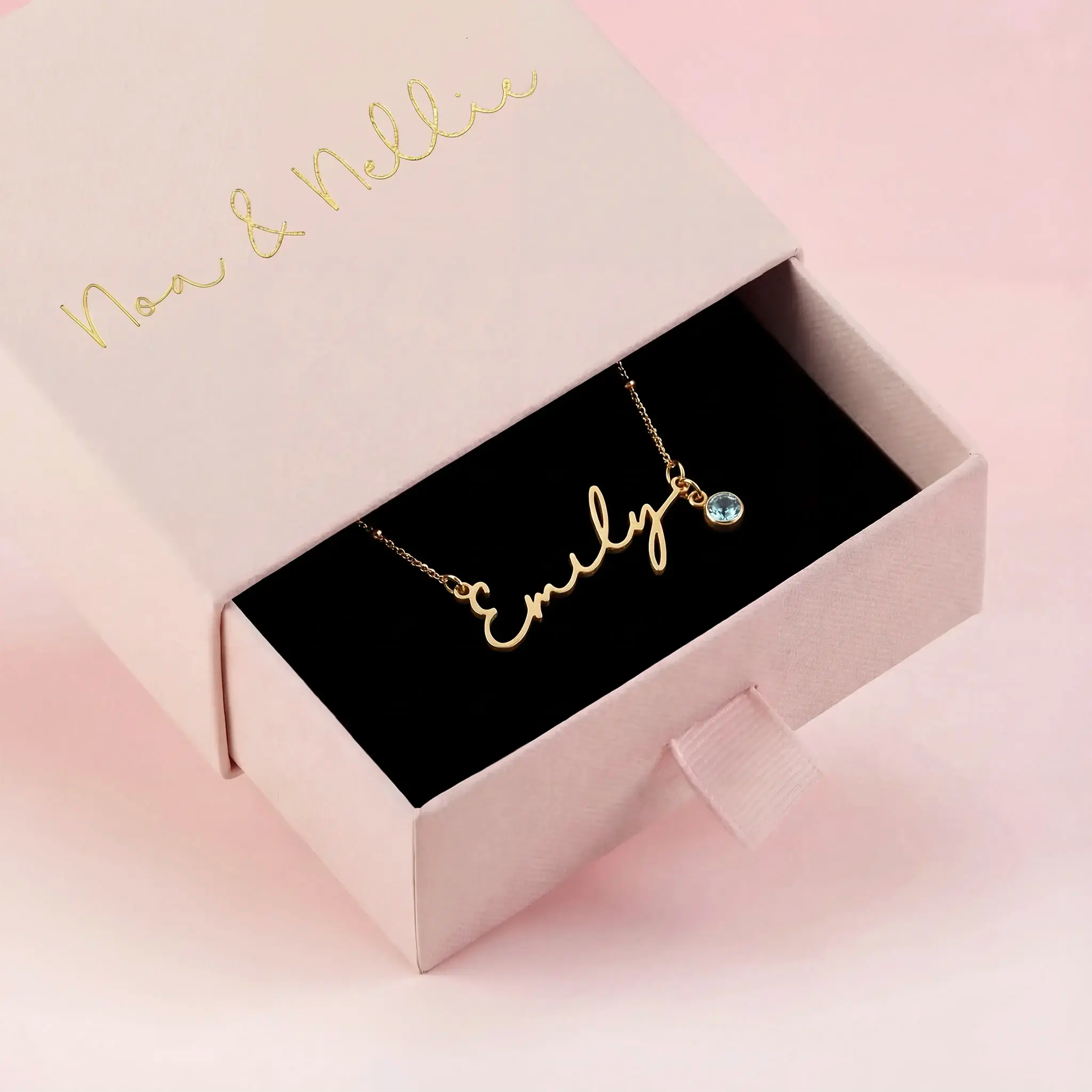 Kids Name Necklace "Ruby" – Personalised Children’s Jewellery in Gold or Silver – Font1