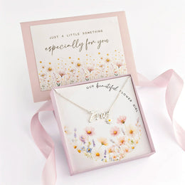 Flower Girl Personalised Name Necklace – Kids – Gold, Silver, Vermeil & Solid Silver
