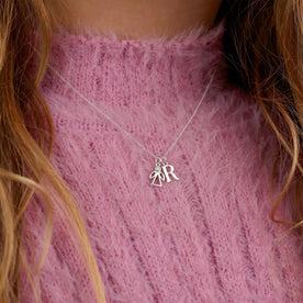Guardian Angel Initial Necklace for Kids – Personalised Initial & Silver Guardian Angel Charm