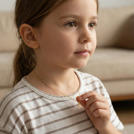 Kids Initial Necklace - Children's Initial Necklace in Gold & Silver