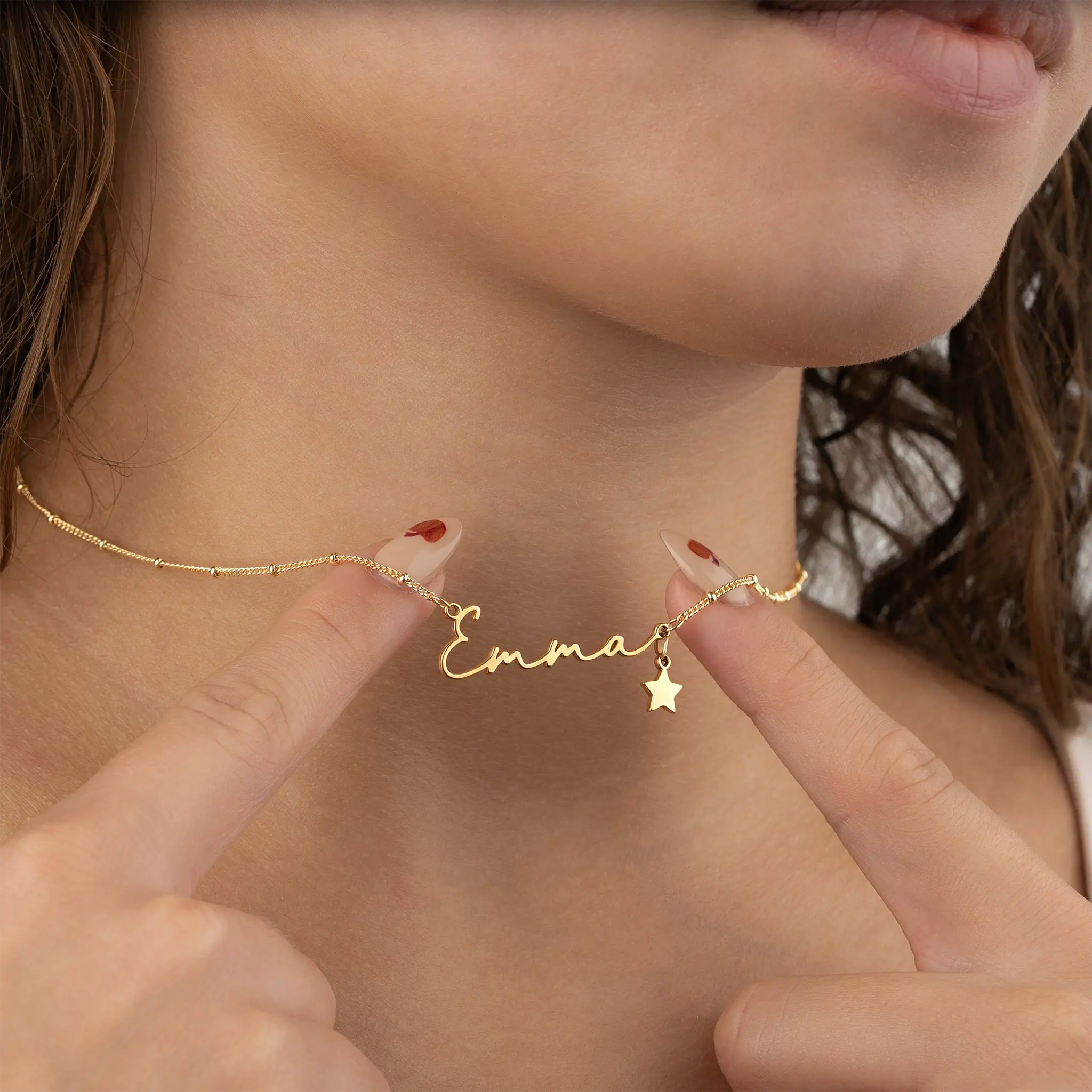 Personalised Name Necklace in Gold, Silver or Vermeil
