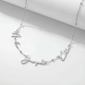Personalised Triple Name Necklace | Gold, Silver & Vermeil