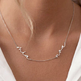 Personalised Double Name Necklace | Two Name Necklace | HBD
