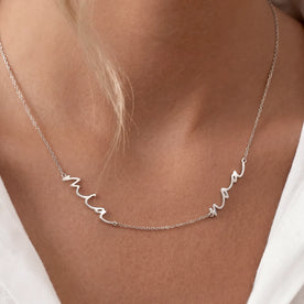 Personalised Double Name Necklace | Two Name Necklace | HBD