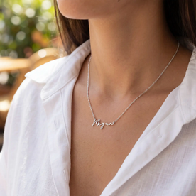 Personalised Name Necklace | Gold, Silver, Vermeil & Platinum