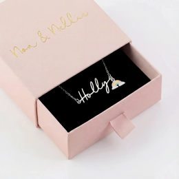 Custom Kids Name Necklace – Personalised Children’s Jewellery in Gold or Silver – Font2