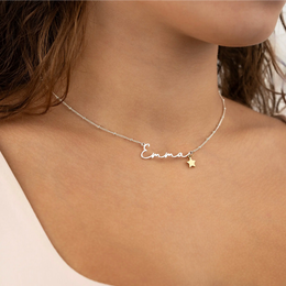 Personalised Name Necklace | Gold, Silver, Vermeil & Platinum