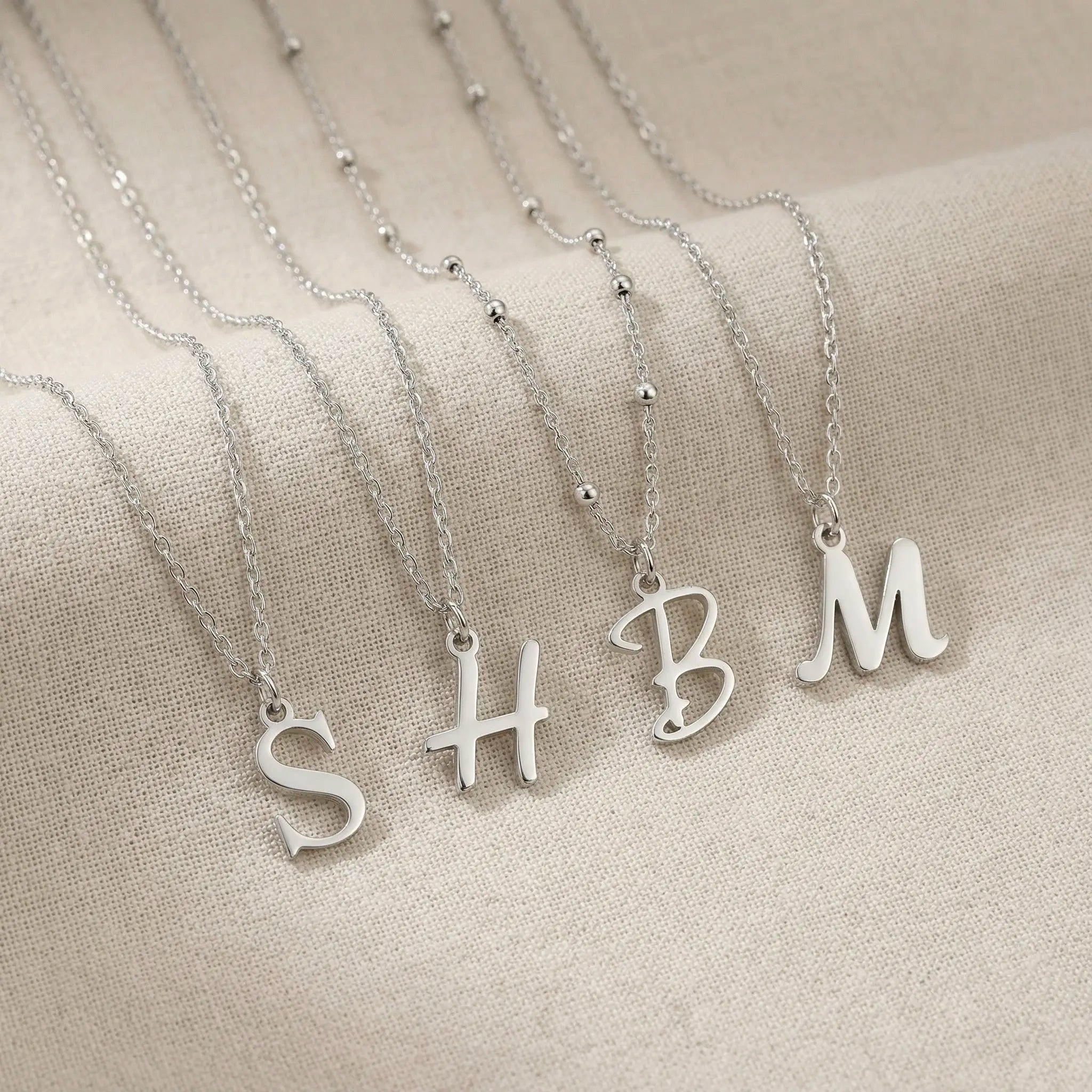 Single Initial Necklace in 18ct Gold, Sterling Silver or Gold Vermeil
