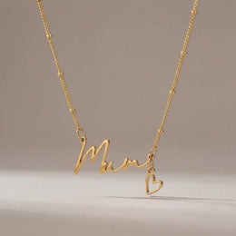Mum Necklace in Gold or Silver – Elegant Script Mum Pendant – Perfect Gift for Mums