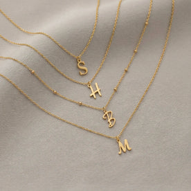 Kids Initial Necklace - Children's Initial Necklace in Gold & Silver