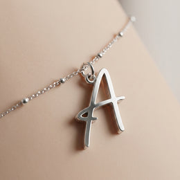 A Bracelet | Initial & Letter A Charm, Gold & Silver